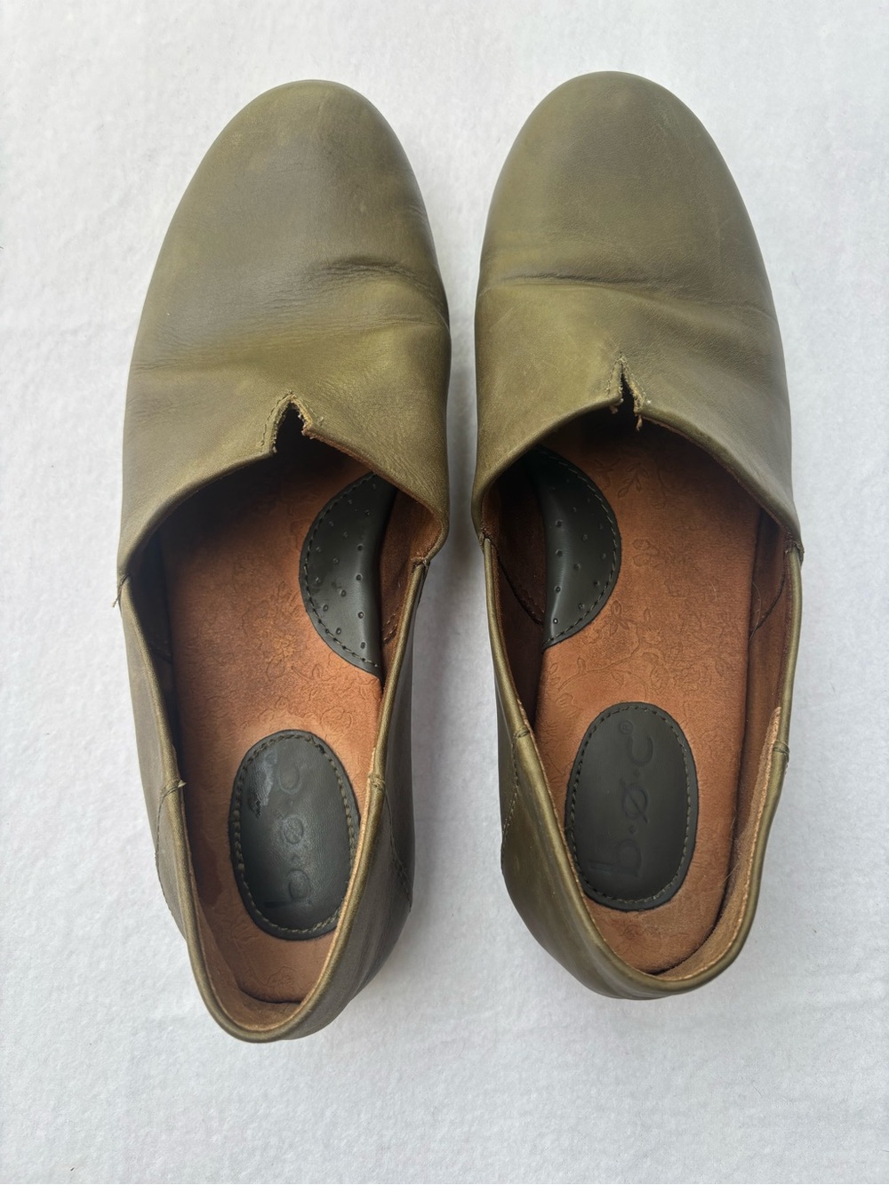 b.o.c. Olive Slip-On Leather Loafers - Picture 7 of 8